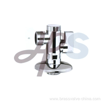 Brass angle type valve with plated chrome